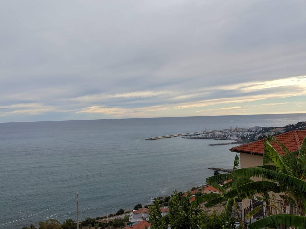 The view from the Cipressa road down to the Ligurian sea