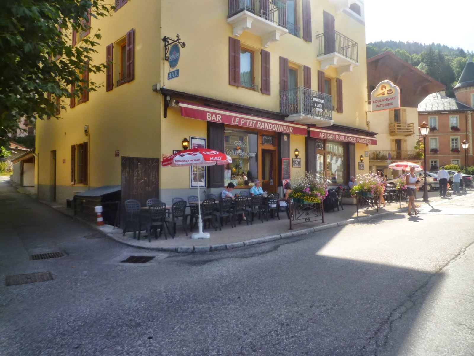 The main street of Beaufort with cafés and shops